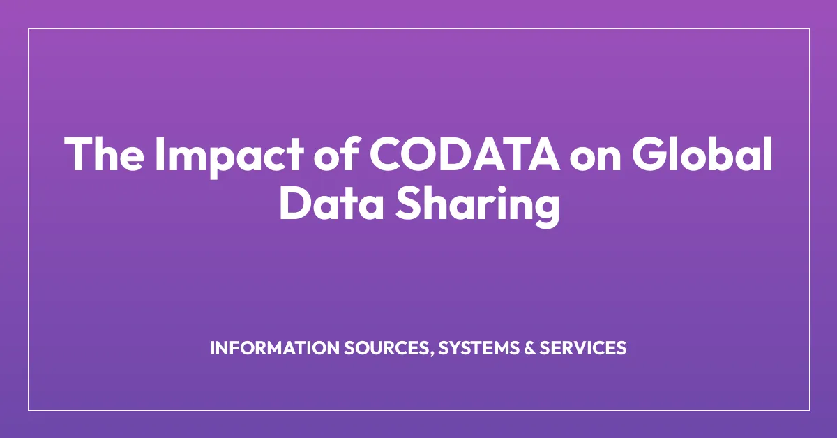 The Impact of CODATA on Global Data Sharing