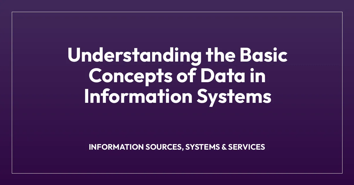 Understanding the Basic Concepts of Data in Information Systems